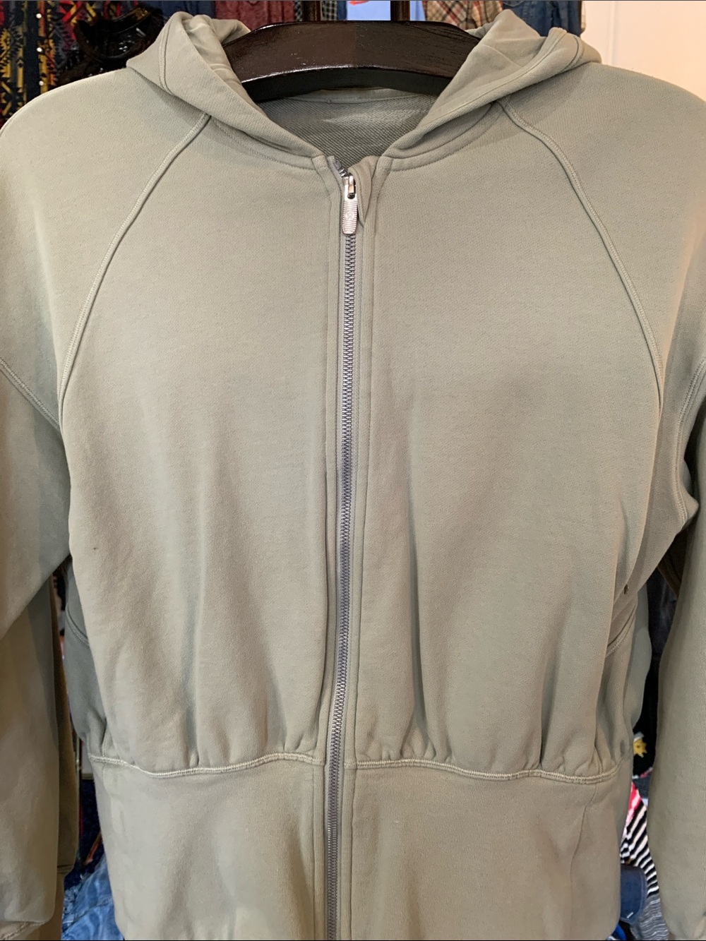 lululemon athletica Sage Green Zip Hoodie